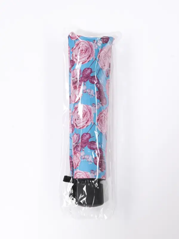 Зонт механический &laquo;Розы&raquo;, эпонж, 4 сложения, 8 спиц, R=48/55 см, d=96 см, МИКС