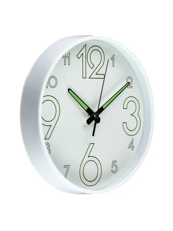 Часы настенные интерьерные &laquo;Классика&raquo;, плавный ход, светящиеся, d=25 см