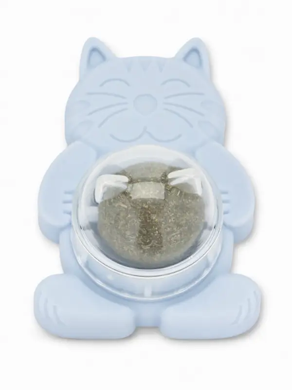 Игрушка для кошек из кошачьей мяты  Игрушка для кошек из кошачьей мяты "Большой Кот" на основании, 4,5х6х6 см, синий