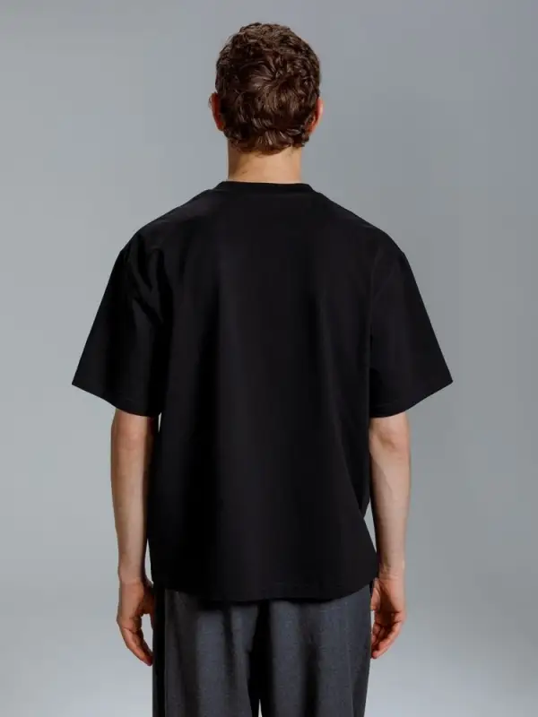 Футболка оверсайз Kangas, черная, XS/S Футболка оверсайз Kangas, черная, XS/S