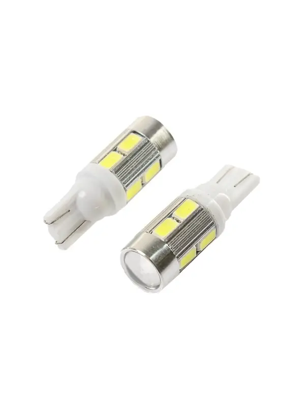 Светодиодная лампа для автомобиля CARTAGE, T10 5W5, 12 В, 10 SMD-5630, набор 2 шт.