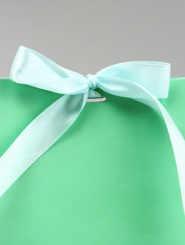 Пакет подарочный с лентой «Бирюзовый» 13×23×7 см, 1 шт.