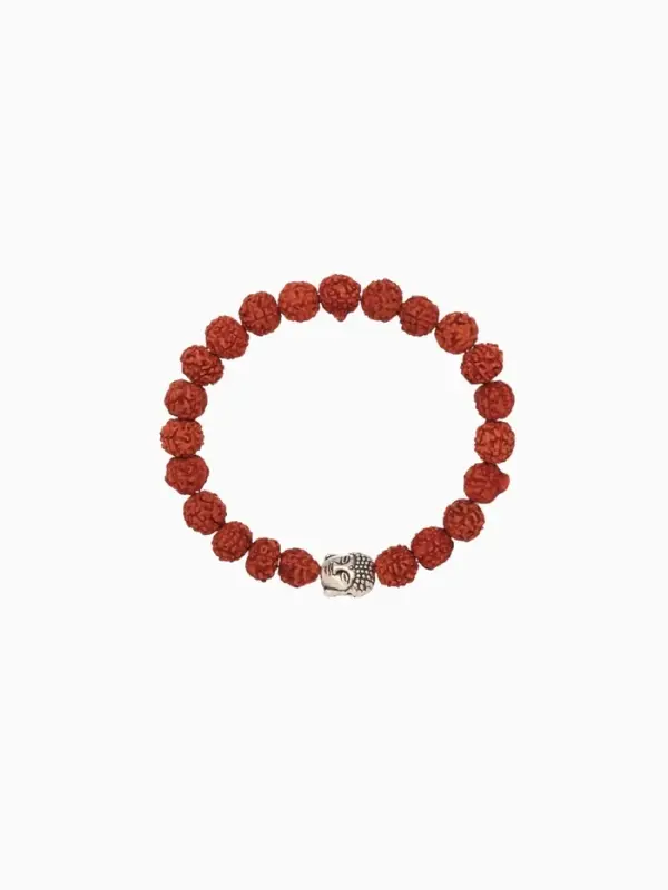 Браслет  Браслет "Будда" рудракша, длина 18 см