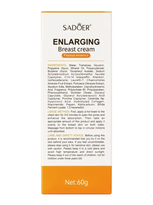 Крем для увеличения груди SADOER, 60 мл