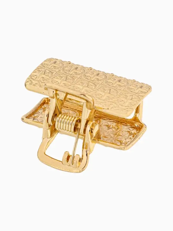 Крабики для волос QF &laquo;Либерти&raquo;, набор 2 шт., геометрия прямой, 2.5 см, золотистый