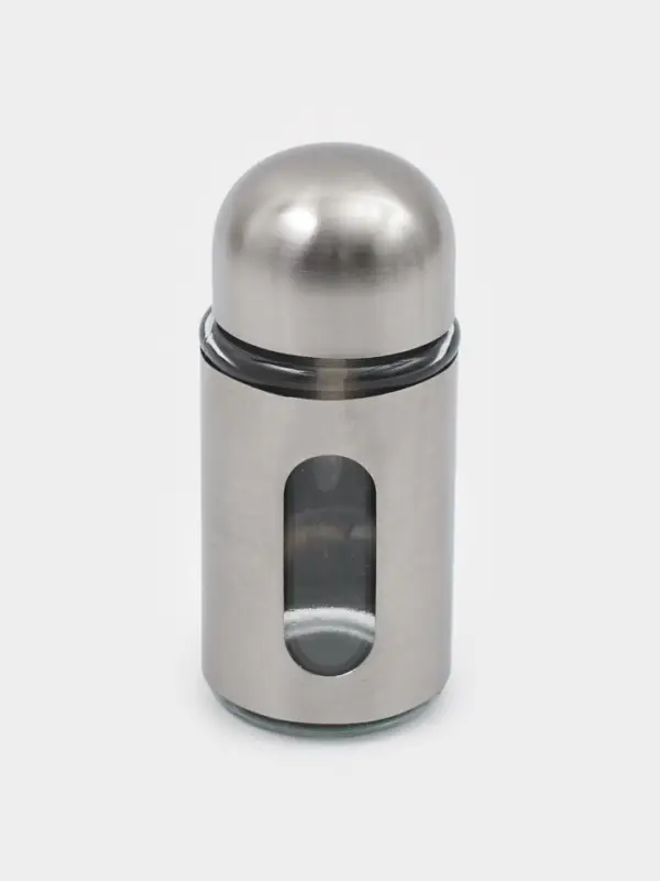 Набор для специй &laquo;Патрон&raquo;, перечница и солонка 90 мл, с металлической крышкой, стекло