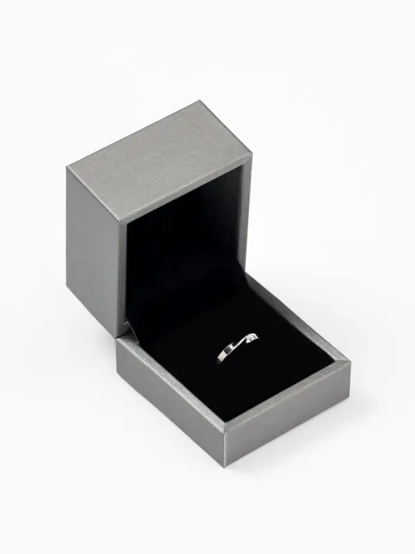 Футляр под кольцо &laquo;Квадро&raquo; классический, 6.5&times;6&times;5.5 см, серый