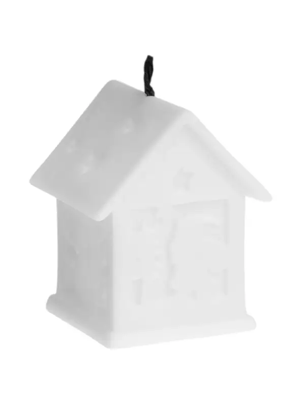Светодиодная фигура &laquo;Домик белый&raquo;, 6.5&times;5.5 см, от батареек 3хAG10, свечение тёплое белое