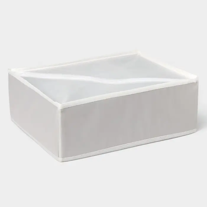 Органайзер для хранения белья LaDо́m, 12 ячеек, 32&times;24&times;12 см, серый