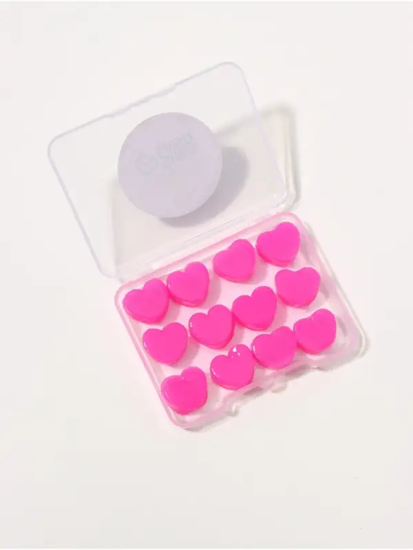 Беруши силиконовые, в боксе, 1.5&times;1.5 см, 12 шт., розовые