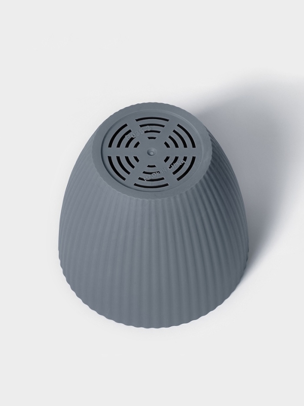 Горшок круглый  Горшок круглый "Ribbed" 13,5х13,5х12 см, цвет синий