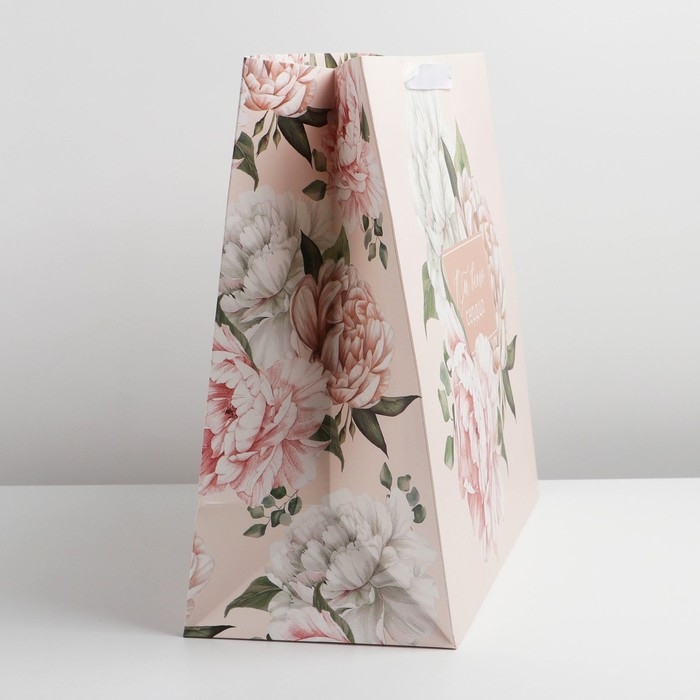 Пакет подарочный ламинированный горизонтальный, упаковка, «Сердце», XL 40 х 49 х 19 см