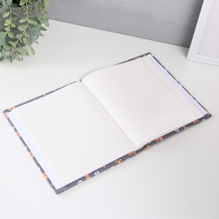 Фотоальбом на 80 фото 10х15 см Фотоальбом на 80 фото 10х15 см "Мишки и сердечки" текстиль 5,2х19х23 см