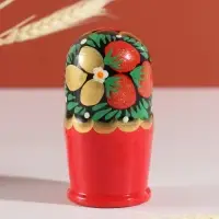 Матрёшка дерево &laquo;Наташа&raquo;, красная, 5-кукольная, 12 см