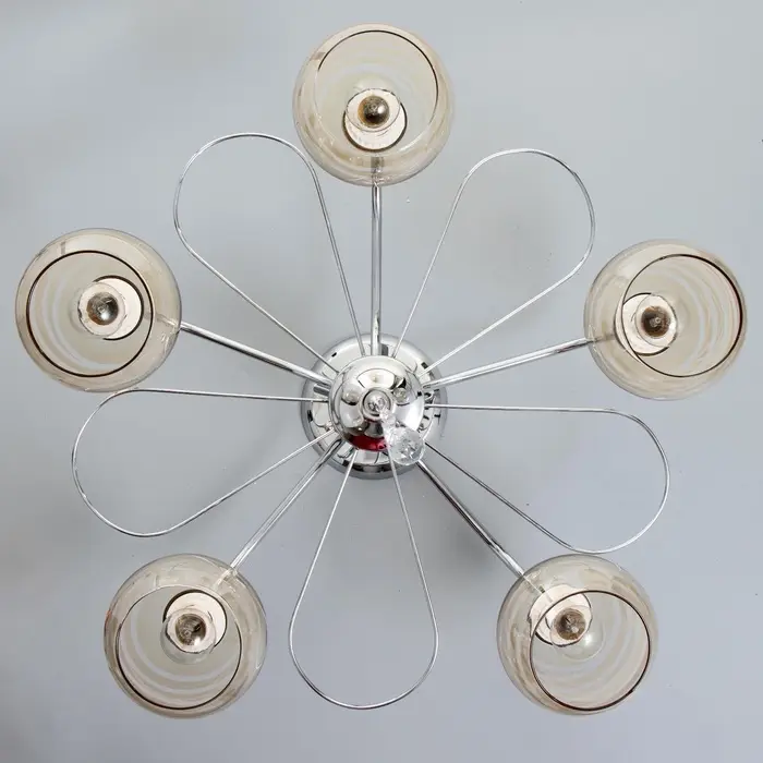 Светильник потолочный BayerLux &laquo;Анрия&raquo;, 5&times;Е27, 40 Вт, хром, 59&times;59&times;30 см