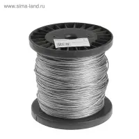 Трос стальной ТУНДРА krep, структура 6&times;7+FC, 2 мм, в катушке 200 м