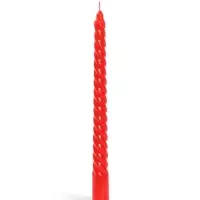 Свечи витые 2.2&times;25.5 см, набор 4 шт., красные