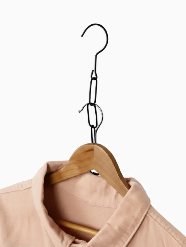 Цепочка-держатель для плечиков, звенья 4.7&times;1.8 см, L=110 см, чёрная