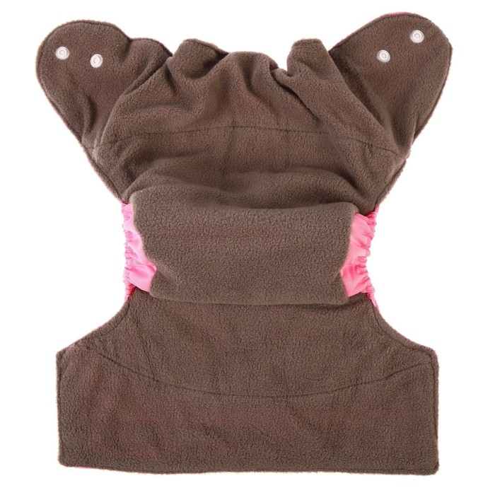 Многоразовый подгузник, угольно-бамбуковая ткань, 3-15 кг, цвет розовый, Крошка Я