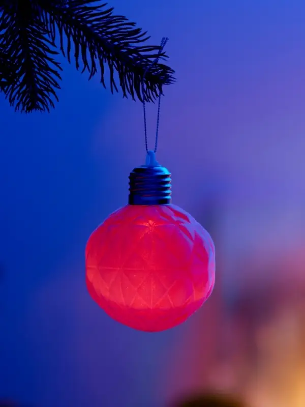 Елочный шар Елочный шар "Бархатный узор" 8 см, 1 LED, LR44x3 (в компл.), Т/БЕЛЫЙ