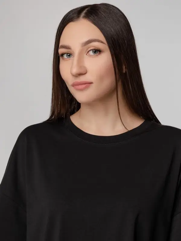 Футболка унисекс оверсайз Crosstown, черная, размер S Футболка унисекс оверсайз Crosstown, черная, размер S