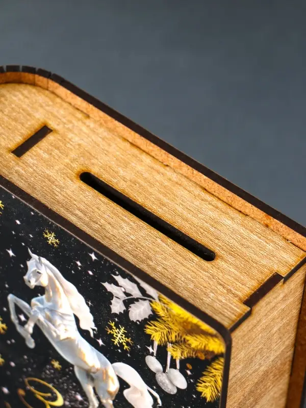 Новогодняя копилка-шкатулка "Загадай желание" 14х12х5 см