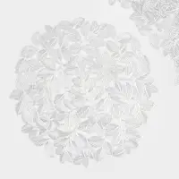 Набор салфеток сервировочных на стол Доляна &laquo;Листья&raquo;, d=38 см, 4 шт., ПВХ, серебристый