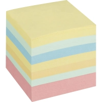 Блок для записей проклеенный &nbsp;8х8х8, 5 цветов 80 г