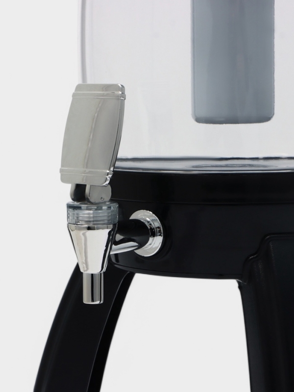 Пивной бочонок «Банный», 3 л, ёмкость для льда, подсветка, пластик, чёрный Пивной бочонок «Банный», 3 л, ёмкость для льда, подсветка, пластик, чёрный