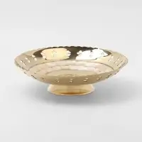 Блюдо сервировочное &laquo;Жар-Птица&raquo;, 19.5&times;19.5&times;5.5 см, латунь с перламутром