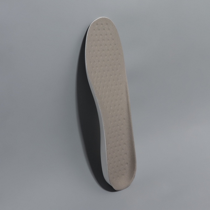 Стельки для обуви, универсальные, р-р RU до 45 (р-р Пр-ля до 46), 28,5 см, пара, цвет серый Стельки для обуви, универсальные, р-р RU до 45 (р-р Пр-ля до 46), 28,5 см, пара, цвет серый