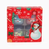 Новогодний набор бальзамов для губ Sadoer, 4 шт