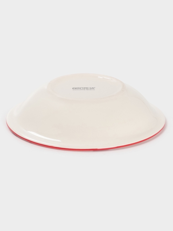 Тарелка глубокая Доляна Тарелка глубокая Доляна "Райе" 21см, 21х5, цвет красный