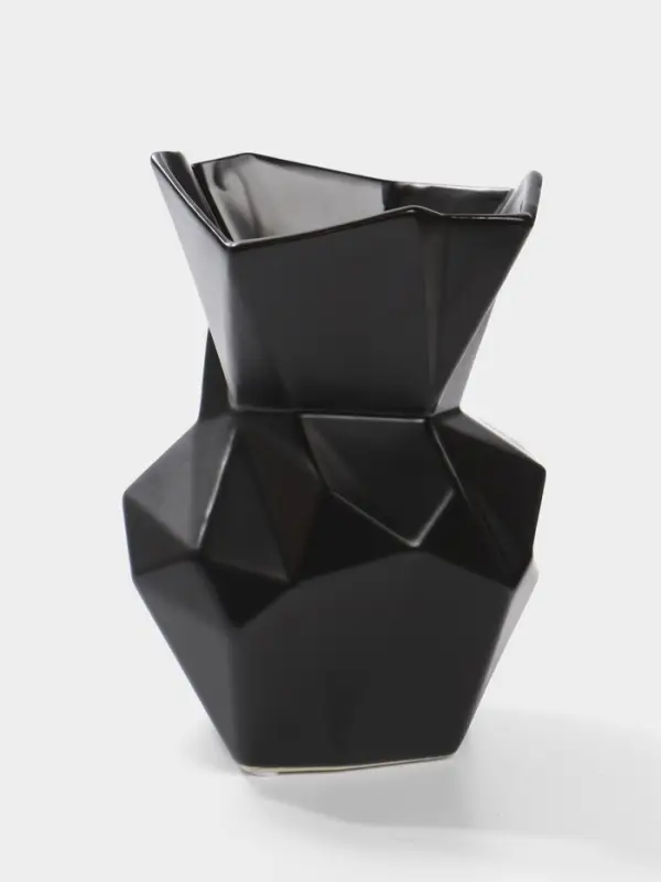 Ваза для цветов &laquo;Анхель&raquo;, 20&times;12 см, керамика, чёрная