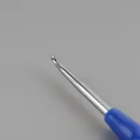 Крючок для вязания, с пластиковой ручкой, d=2 мм, 13.5 см, синий