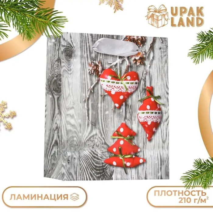 Пакет ламинированный «Новогодние конфеты» 11.5×14.5×6 см