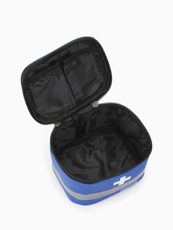 Косметичка-сундук Аптечка, 14*10*10, отд на молнии, синий