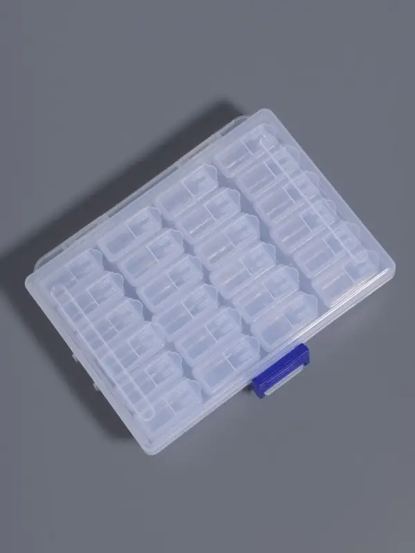 Органайзер для хранения мелочей, 24 баночки, 13&times;10&times;3.5 см, прозрачный