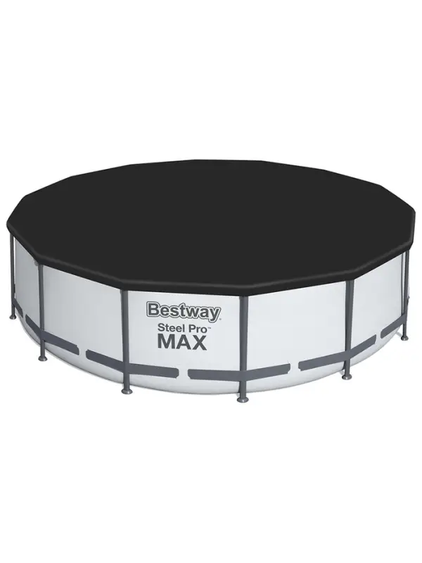 Бассейн каркасный Steel Pro MAX, 427&times;107 см, фильтр-насос, лестница, тент, круглый, 56950 Bestway
