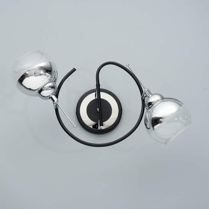 Люстра Люстра "Редо" 2хЕ27 40Вт черно-хромовый 45х30х28 см