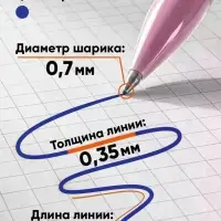 Ручка шариковая ErichKrause Prima Cat Stick, узел 0.7 мм, синяя, МИКС