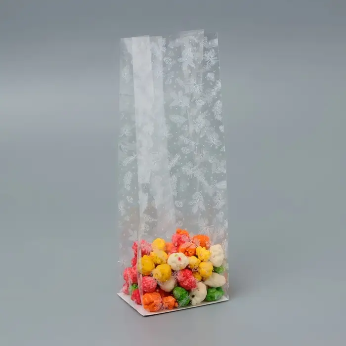 Пакет подарочный новогодний с жёстким дном 6×8×23 см Пакет подарочный новогодний с жёстким дном 6×8×23 см