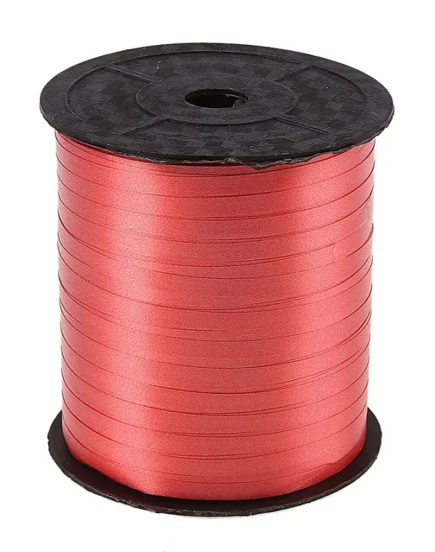 Лента упаковочная простая, красная, 0.5 см &times; 225 м