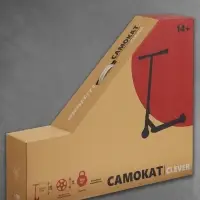 Самокат трюковой GRAFFITI Clever 24, колёса PU 100 мм, резьбовая компрессия, ABEC 9 Chrom, красный
