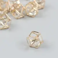 Декор для творчества металл "Многогранник" объёмный золото, кристалл 1,8х1,8 см Декор для творчества металл "Многогранник" объёмный золото, кристалл 1,8х1,8 см