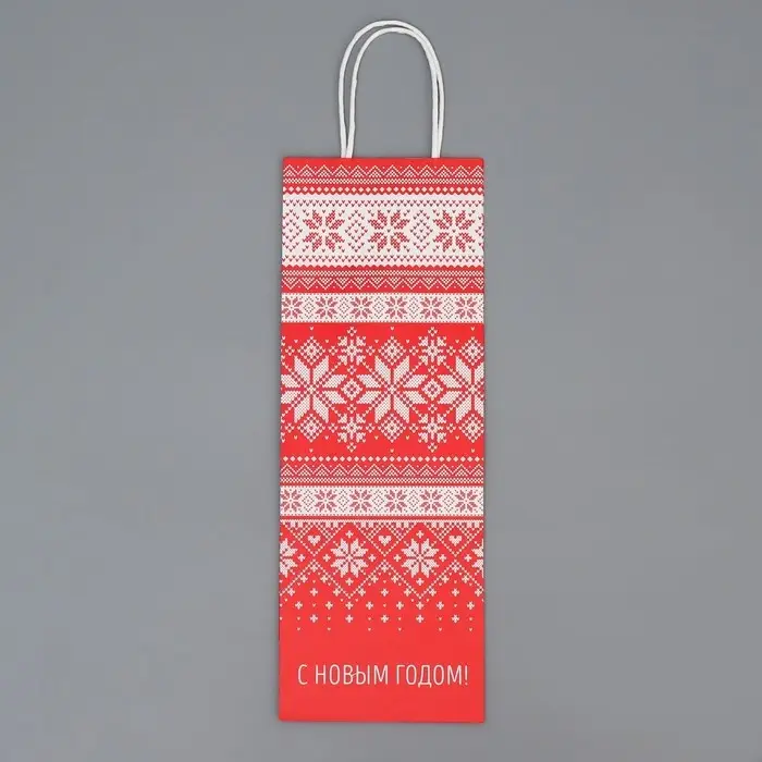Пакет под бутылку «Морозко», 13 x 36 x 10 см