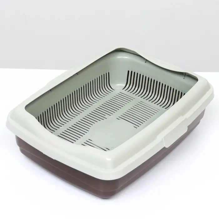 Лоток большой с сеткой и бортиком Atlantis &laquo;Стандарт&raquo;, 43&times;33&times;12.5 см, шоколад