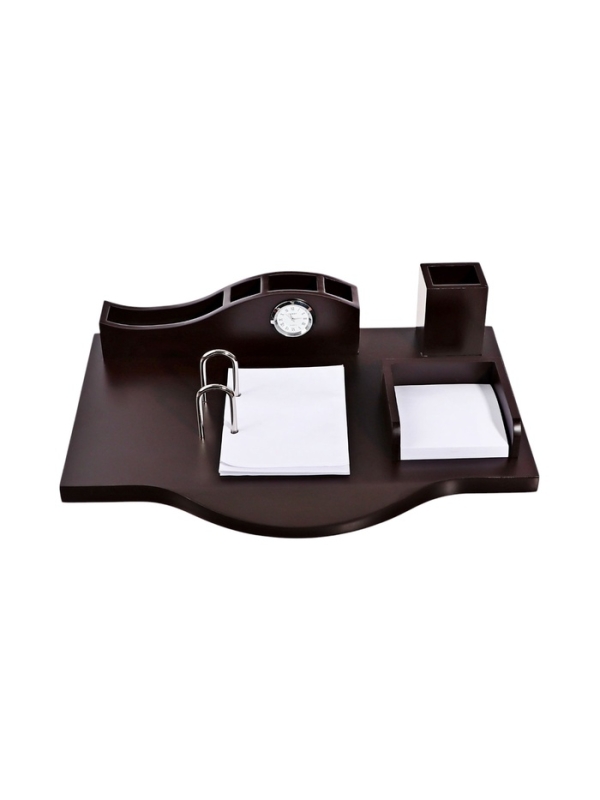 Набор настольный 5в1 с часами, 34*24*18 см