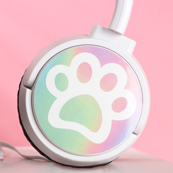 Новогодние наушники, накладные «Happy year», с микрофоном