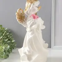 Фигура "Ангел в платье" большой" перламутр 36х19х18 см